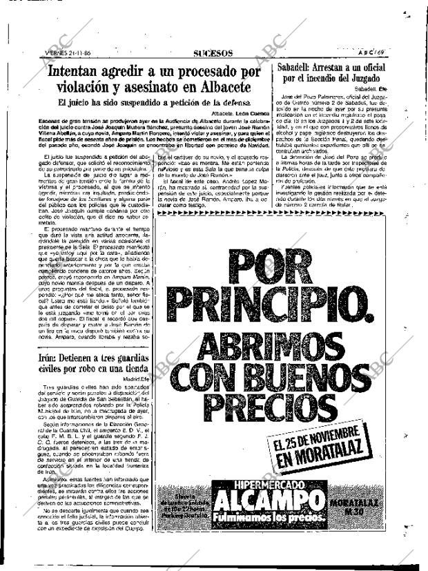 ABC MADRID 21-11-1986 página 69