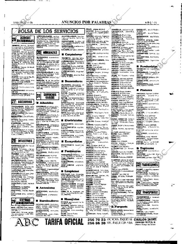 ABC MADRID 22-11-1986 página 105