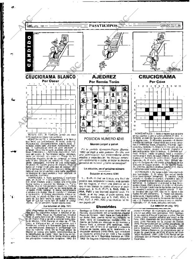 ABC MADRID 22-11-1986 página 108