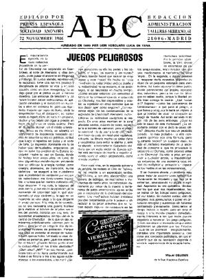 ABC MADRID 22-11-1986 página 3
