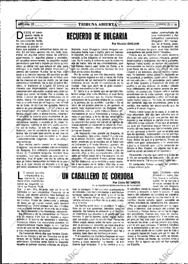 ABC MADRID 22-11-1986 página 34