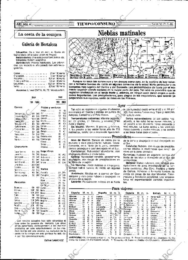 ABC MADRID 22-11-1986 página 40