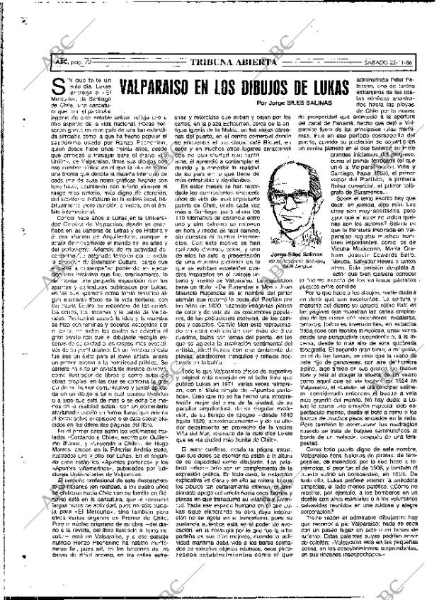 ABC MADRID 22-11-1986 página 70