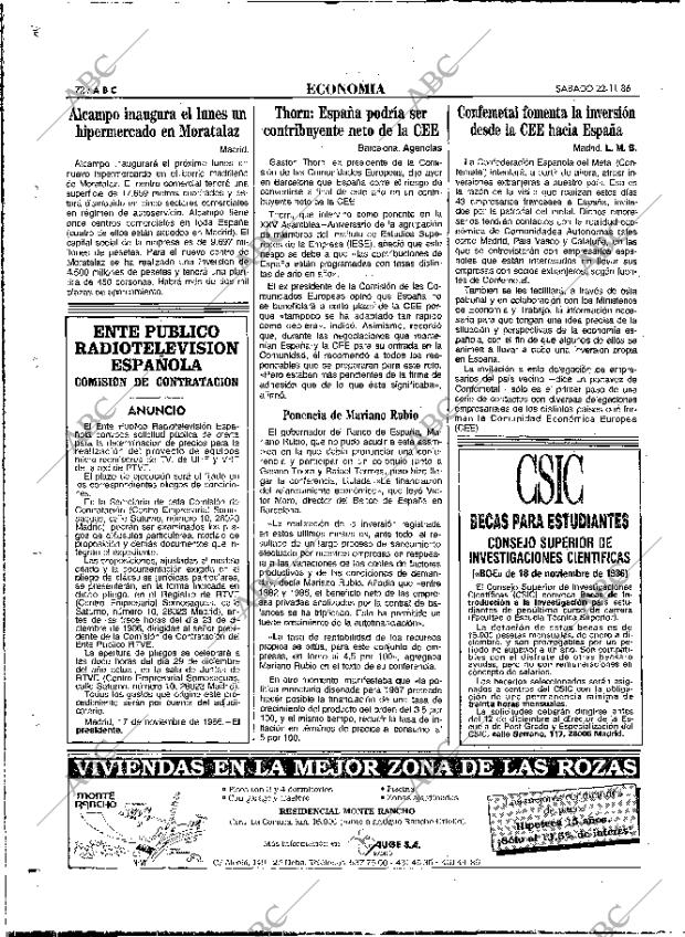 ABC MADRID 22-11-1986 página 72