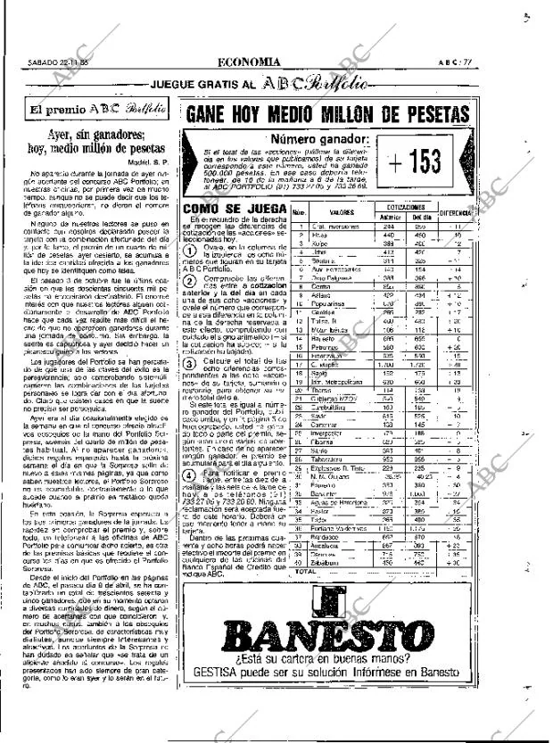 ABC MADRID 22-11-1986 página 77