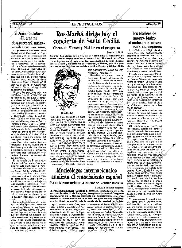 ABC MADRID 22-11-1986 página 89