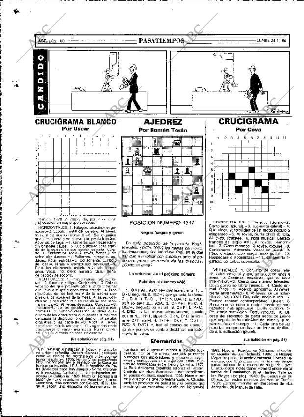 ABC MADRID 24-11-1986 página 100