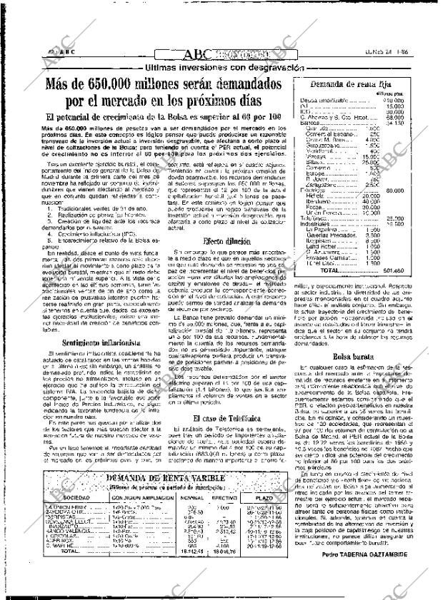 ABC MADRID 24-11-1986 página 42