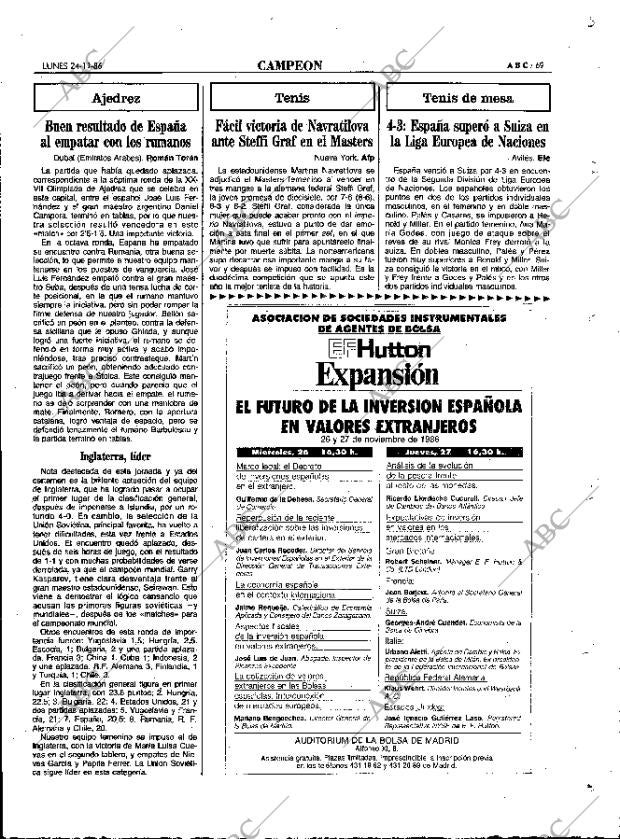 ABC MADRID 24-11-1986 página 69