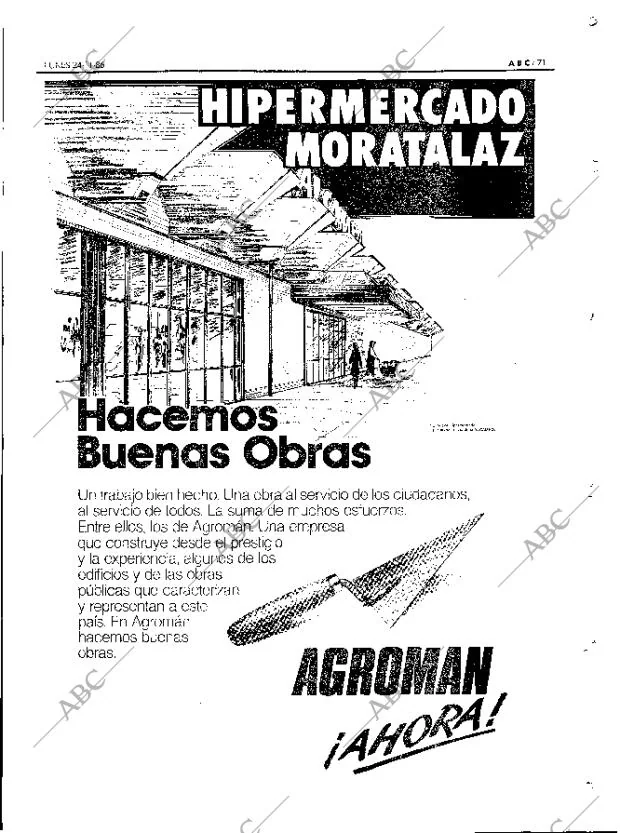 ABC MADRID 24-11-1986 página 71