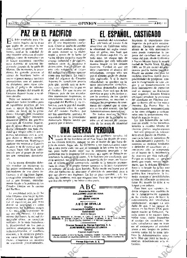 ABC SEVILLA 25-11-1986 página 11