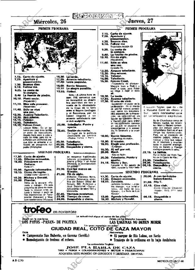 ABC SEVILLA 26-11-1986 página 70