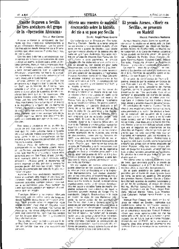 ABC SEVILLA 27-11-1986 página 40