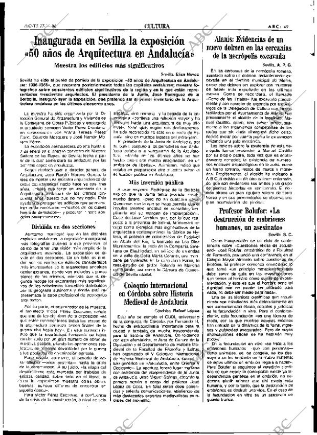 ABC SEVILLA 27-11-1986 página 49
