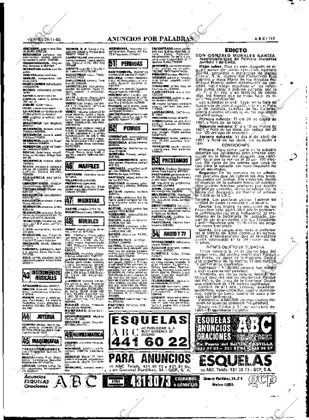 ABC MADRID 28-11-1986 página 111