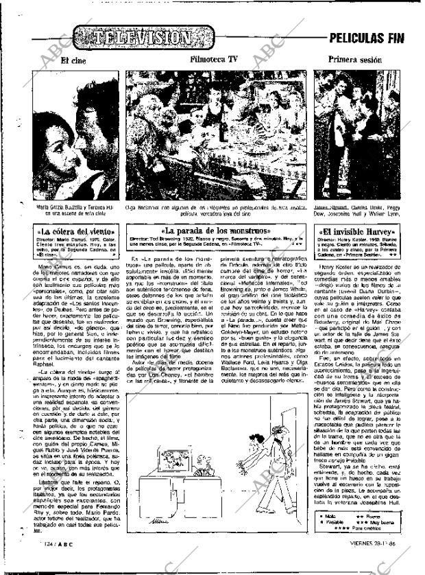 ABC MADRID 28-11-1986 página 124