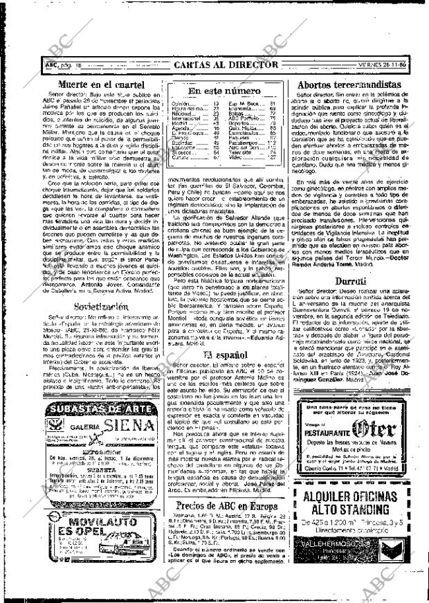 ABC MADRID 28-11-1986 página 18