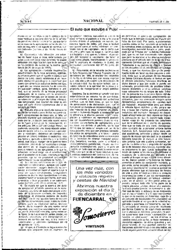 ABC MADRID 28-11-1986 página 26