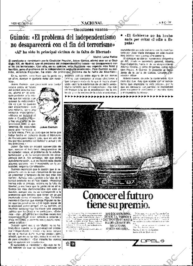 ABC MADRID 28-11-1986 página 29
