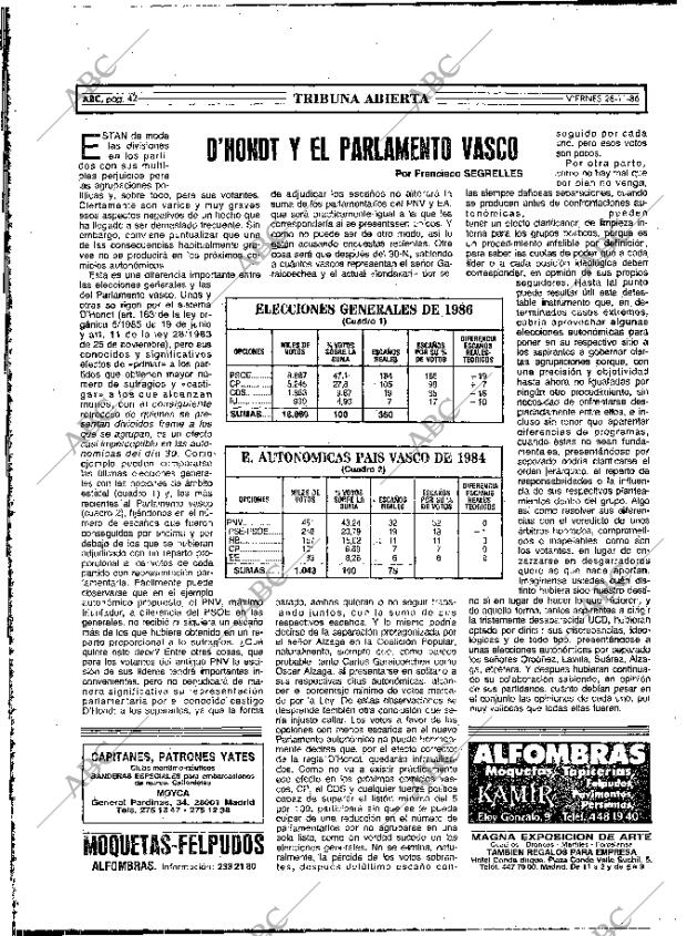 ABC MADRID 28-11-1986 página 42