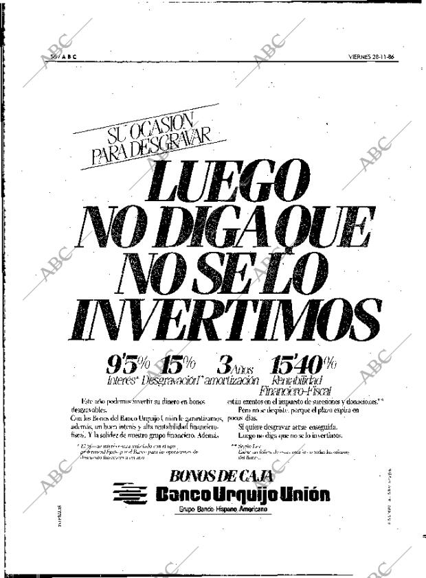 ABC MADRID 28-11-1986 página 56