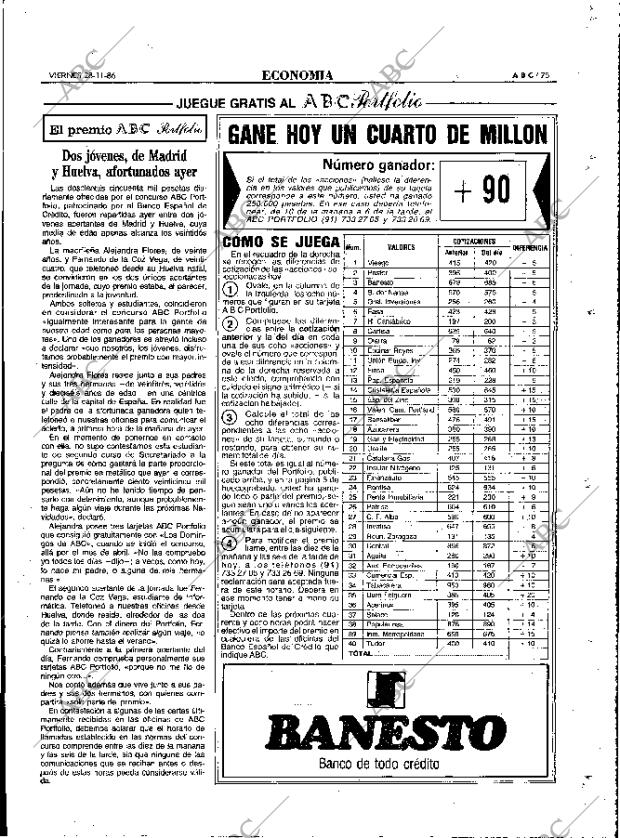 ABC MADRID 28-11-1986 página 75