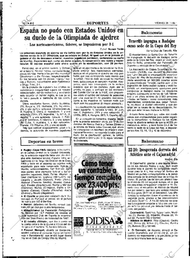 ABC MADRID 28-11-1986 página 82