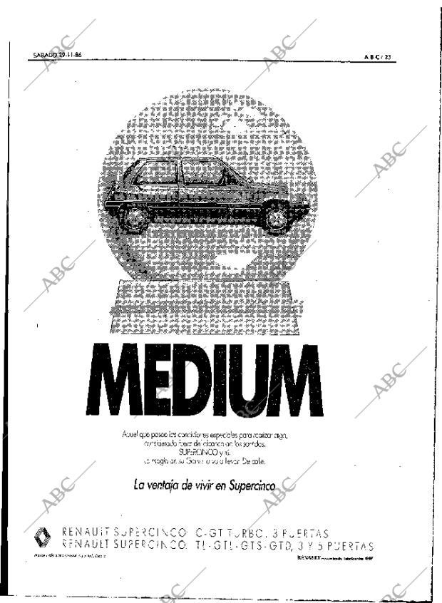 ABC MADRID 29-11-1986 página 23