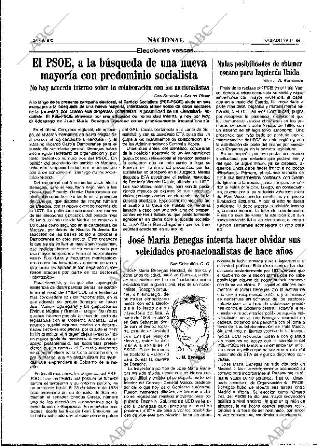 ABC MADRID 29-11-1986 página 24