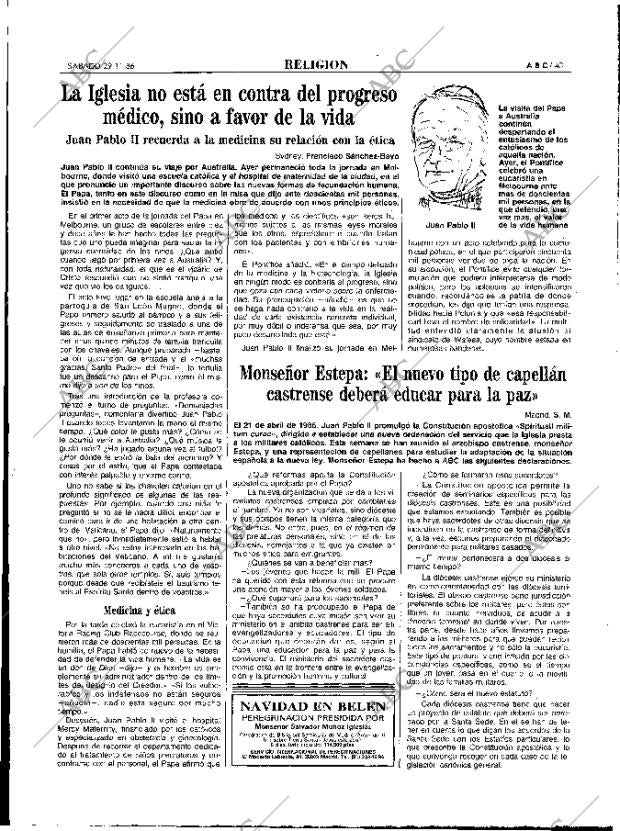 ABC MADRID 29-11-1986 página 43