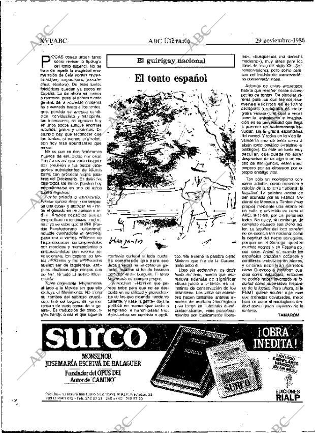 ABC MADRID 29-11-1986 página 64