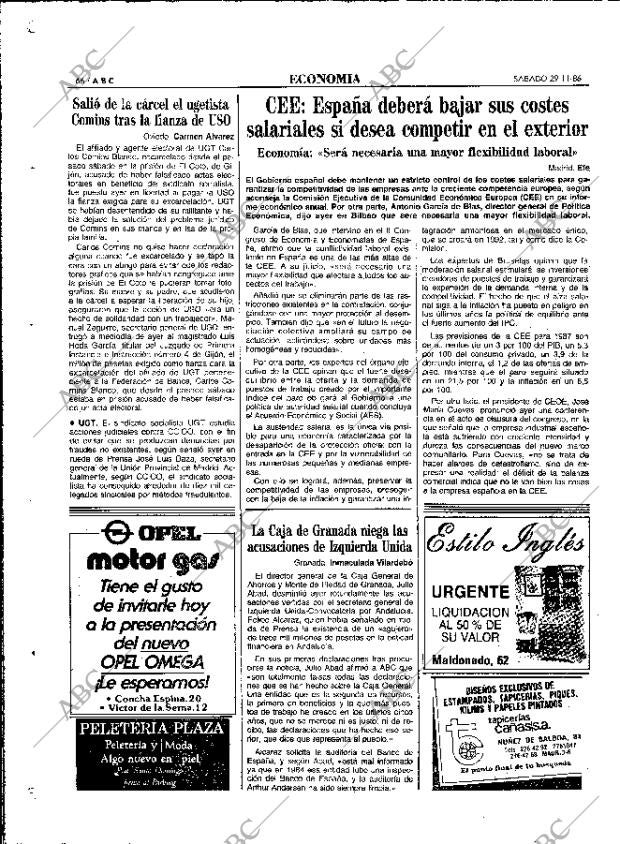 ABC MADRID 29-11-1986 página 66