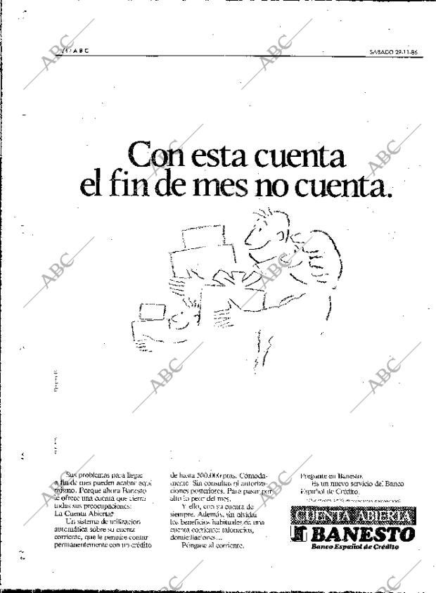 ABC MADRID 29-11-1986 página 74