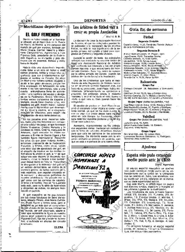 ABC MADRID 29-11-1986 página 76