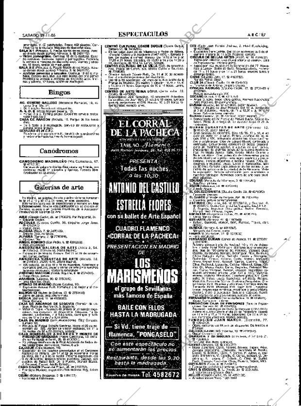 ABC MADRID 29-11-1986 página 87