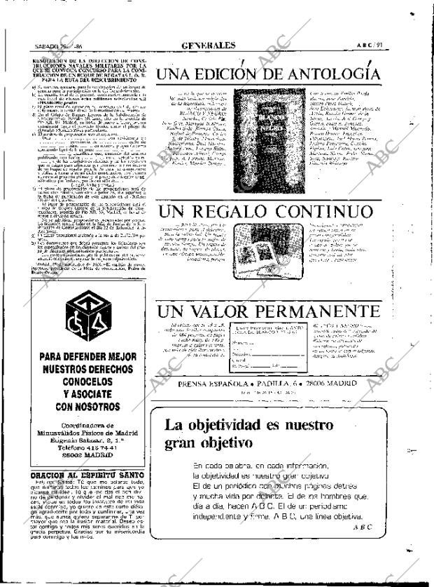 ABC MADRID 29-11-1986 página 91
