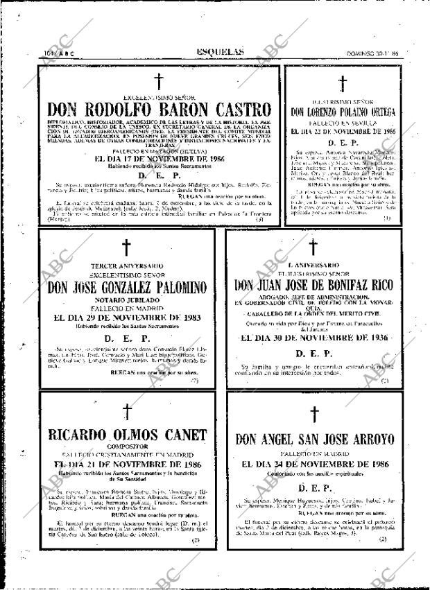 ABC MADRID 30-11-1986 página 104