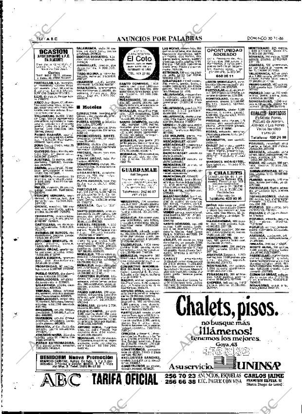 ABC MADRID 30-11-1986 página 114