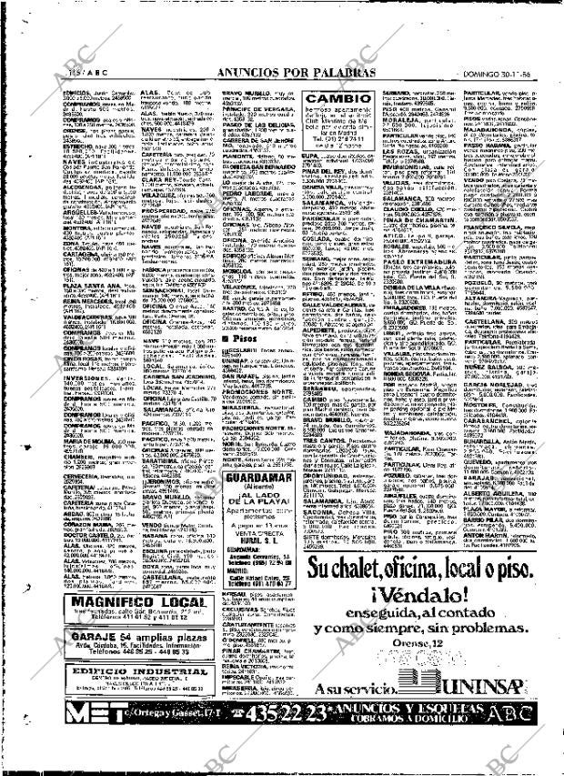 ABC MADRID 30-11-1986 página 116