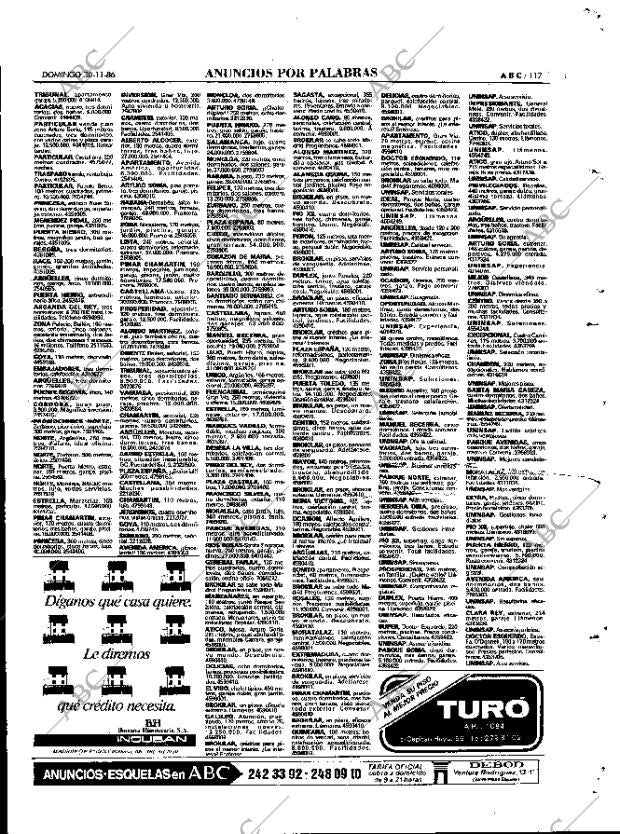 ABC MADRID 30-11-1986 página 117