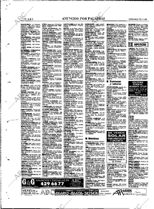 ABC MADRID 30-11-1986 página 118