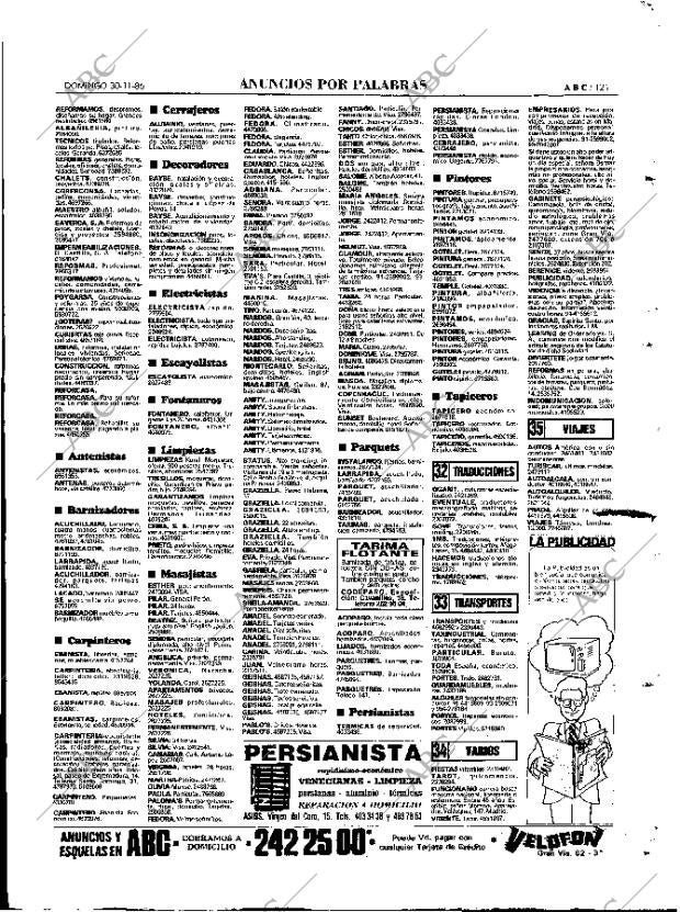 ABC MADRID 30-11-1986 página 121