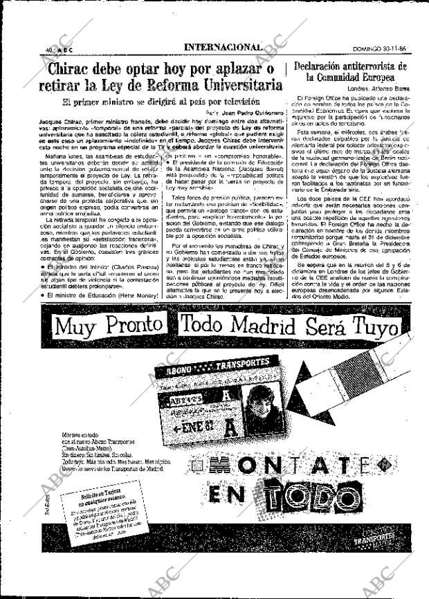 ABC MADRID 30-11-1986 página 40