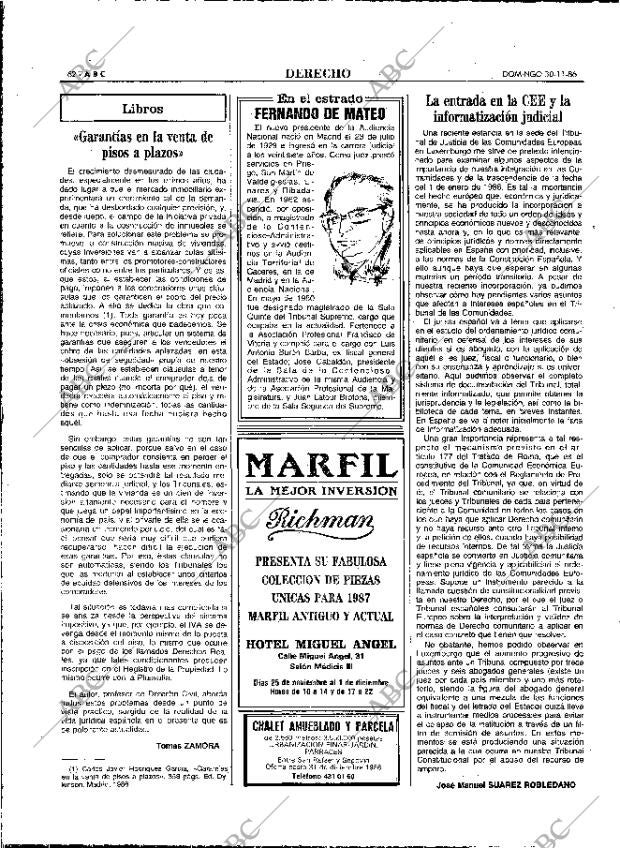 ABC MADRID 30-11-1986 página 62