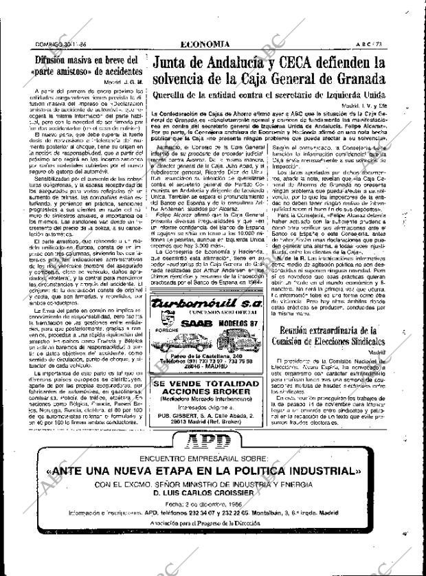 ABC MADRID 30-11-1986 página 73