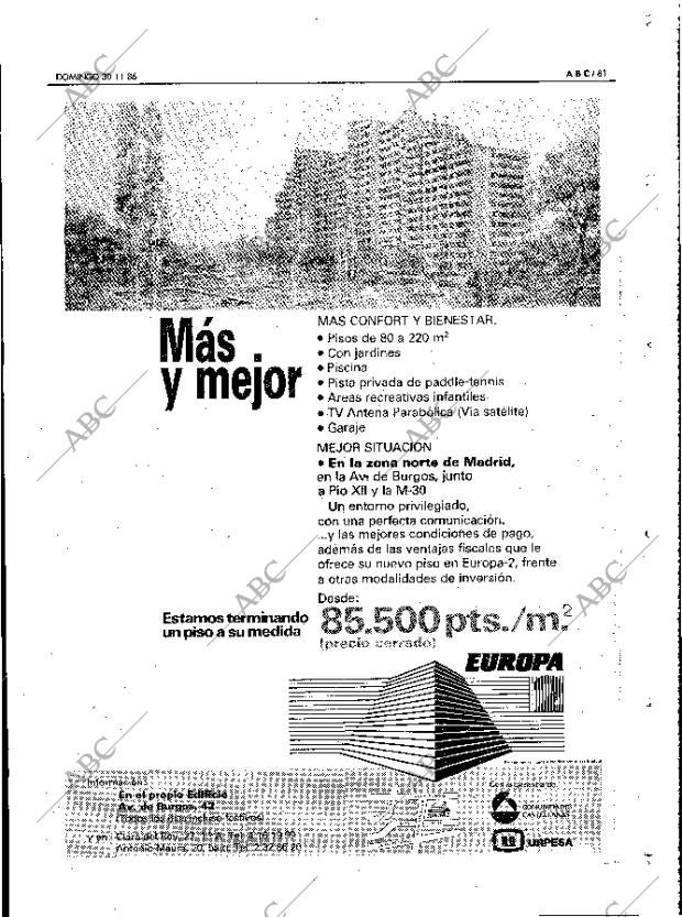ABC MADRID 30-11-1986 página 81