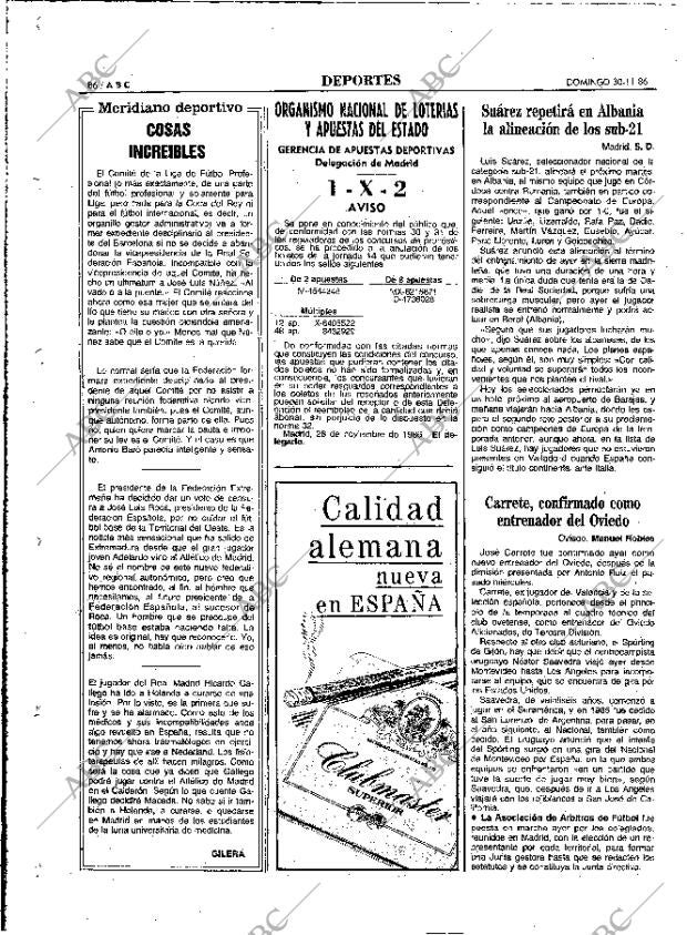 ABC MADRID 30-11-1986 página 86