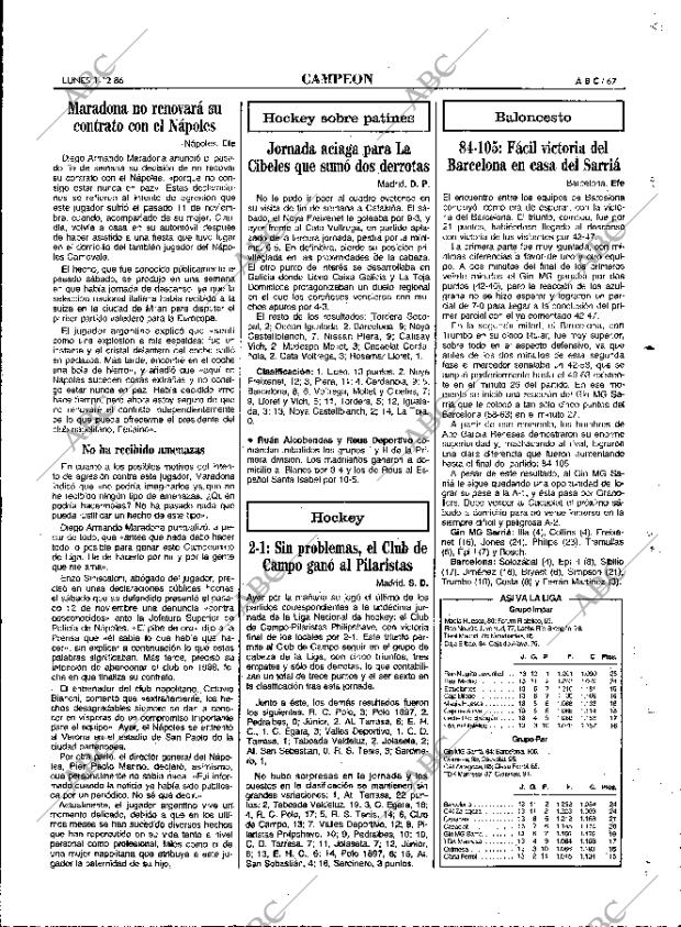 ABC MADRID 01-12-1986 página 67