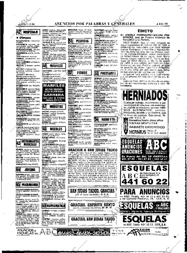 ABC MADRID 01-12-1986 página 99