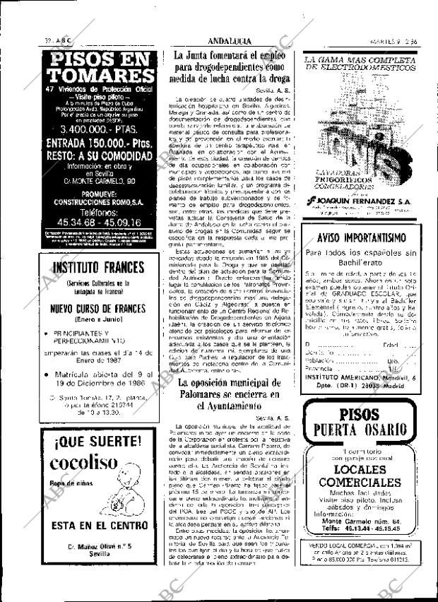 ABC SEVILLA 09-12-1986 página 32